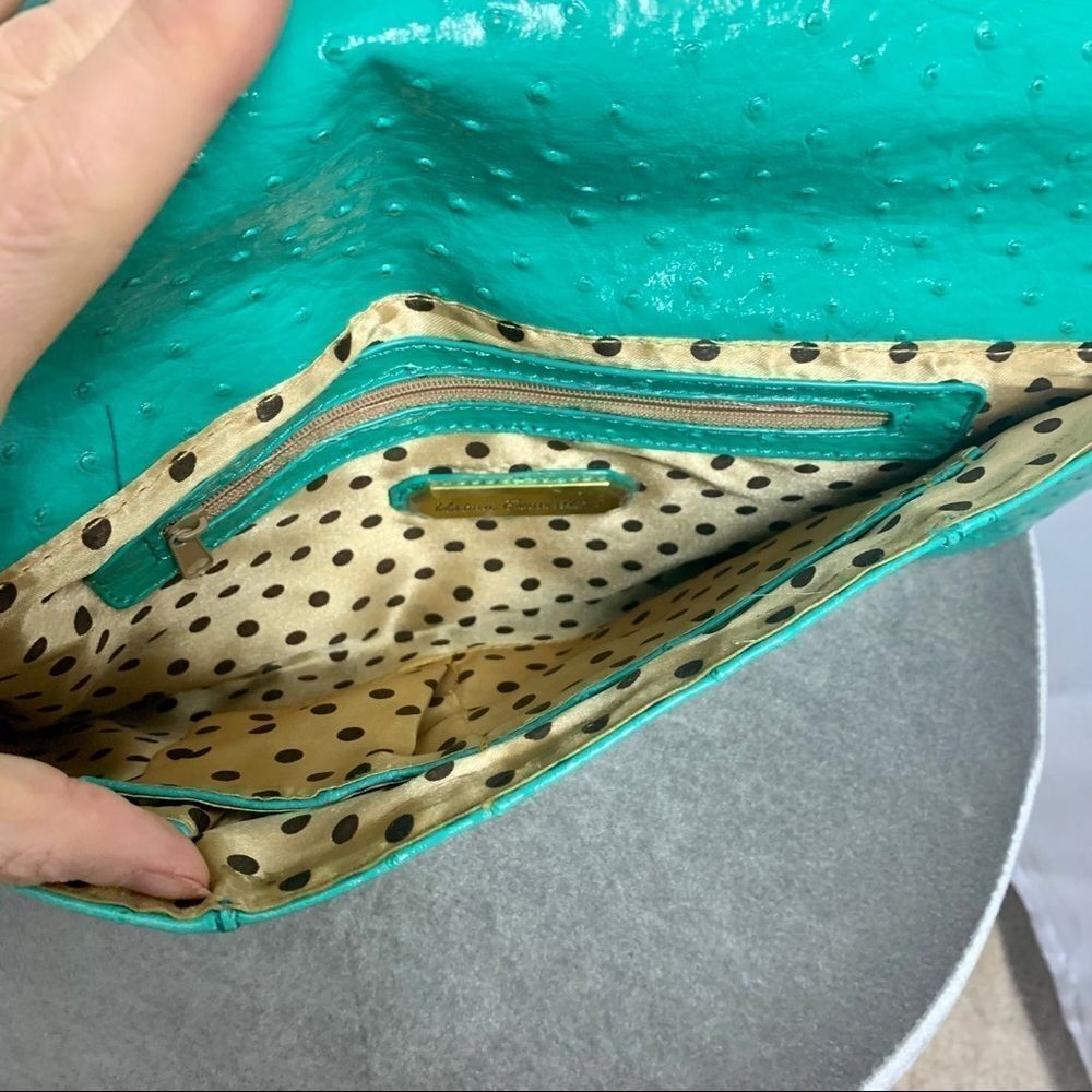 TEAL glossy clutch purse - Picture 4 of 7